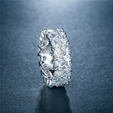Load image into Gallery viewer, Handmade Eternity Promise Crystal Ring AAA Cz Zircon Engagement Wedding Band Rings for Women Men Finger Party Jewelry CRL1141
