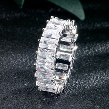 Load image into Gallery viewer, Handmade Eternity Promise Crystal Ring AAA Cz Zircon Engagement Wedding Band Rings for Women Men Finger Party Jewelry CRL1141
