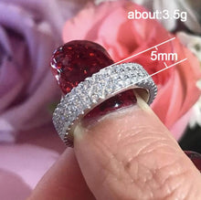 Load image into Gallery viewer, Handmade Eternity Promise Crystal Ring AAA Cz Zircon Engagement Wedding Band Rings for Women Men Finger Party Jewelry CRL1141
