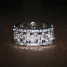 Load image into Gallery viewer, Handmade Eternity Promise Crystal Ring AAA Cz Zircon Engagement Wedding Band Rings for Women Men Finger Party Jewelry CRL1141
