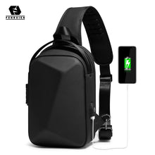 Load image into Gallery viewer, Fenruien Men&#39;s Bag Shoulder Bag Multifunction Anti-theft Waterproof Male Crossbody Bag Casual Short Trip Chest Pack USB Charging
