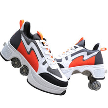 Load image into Gallery viewer, Deformation Sneakers Roller Shoes  Colorful Roller Skate Shoes Fashion Trend For Unisex Children Parkour Running Skating Shoes
