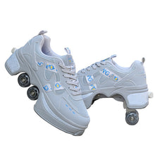Load image into Gallery viewer, Deformation Sneakers Roller Shoes  Colorful Roller Skate Shoes Fashion Trend For Unisex Children Parkour Running Skating Shoes
