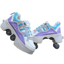 Load image into Gallery viewer, Deformation Sneakers Roller Shoes  Colorful Roller Skate Shoes Fashion Trend For Unisex Children Parkour Running Skating Shoes
