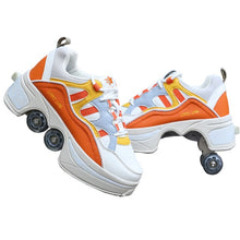 Load image into Gallery viewer, Deformation Sneakers Roller Shoes  Colorful Roller Skate Shoes Fashion Trend For Unisex Children Parkour Running Skating Shoes
