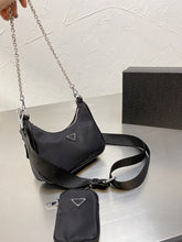 Load image into Gallery viewer, New Fashion Shoulder Bag Ladies Womens Leather Canvas Underarm Bag Weave Flap Bag Square Crossbody bags Handbags Girls Purse
