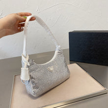 Load image into Gallery viewer, New Fashion Shoulder Bag Ladies Womens Leather Canvas Underarm Bag Weave Flap Bag Square Crossbody bags Handbags Girls Purse
