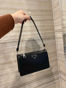 New Fashion Shoulder Bag Ladies Womens Leather Canvas Underarm Bag Weave Flap Bag Square Crossbody bags Handbags Girls Purse