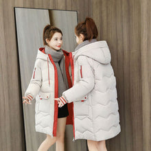 Load image into Gallery viewer, 2021 latest winter cotton padded clothes women&#39;s middle and long down bread jacket Korean students loose trend cotton padded
