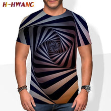 Load image into Gallery viewer, The latest 3DT shirt for summer 2021, vertigo trend, good-looking polyester, comfortable oversized T-shirt, clothes size 110-6xl
