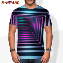 Load image into Gallery viewer, The latest 3DT shirt for summer 2021, vertigo trend, good-looking polyester, comfortable oversized T-shirt, clothes size 110-6xl
