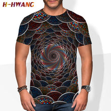 Load image into Gallery viewer, The latest 3DT shirt for summer 2021, vertigo trend, good-looking polyester, comfortable oversized T-shirt, clothes size 110-6xl
